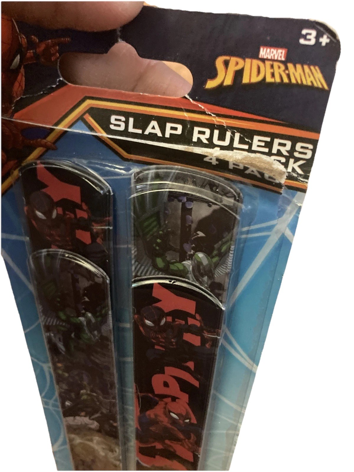 Marvel Spider-Man 4 Pack Slap Rulers & Disney Scribblers Bubble And Chalk—New