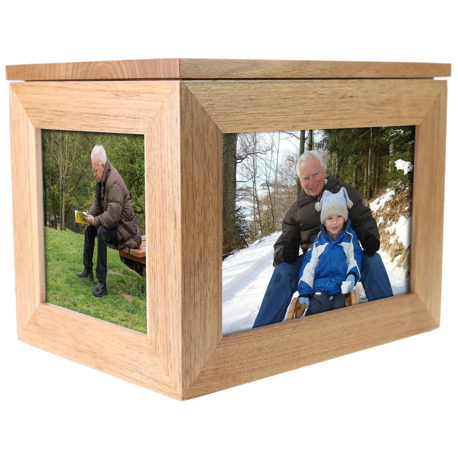 Grandad’s Birthday Engraved Large Oak Keepsake Box 50 60 70 80 Grandad Gift