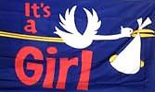 ITS A GIRL baby FLAG 3X5 flags banner babies item party #325 wall decor banner