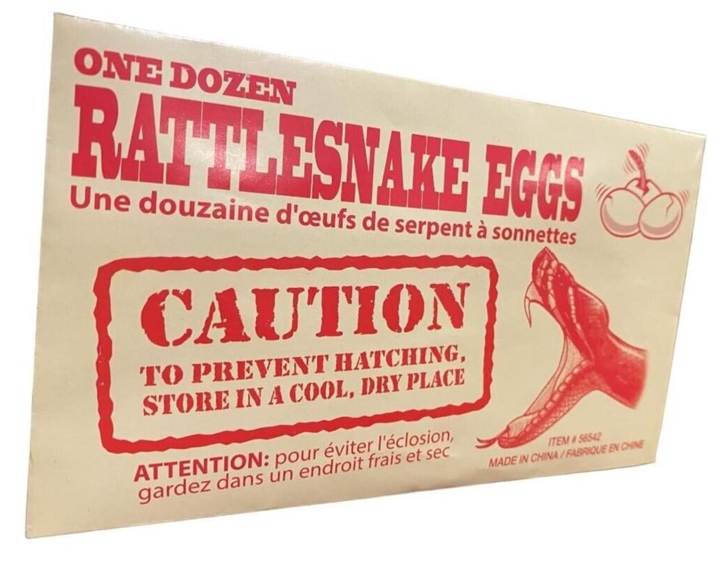 3 RATTLESNAKE EGGS JOKE Envelope Fake Snake Packs Trick Prank Gag Gift Fun Toy