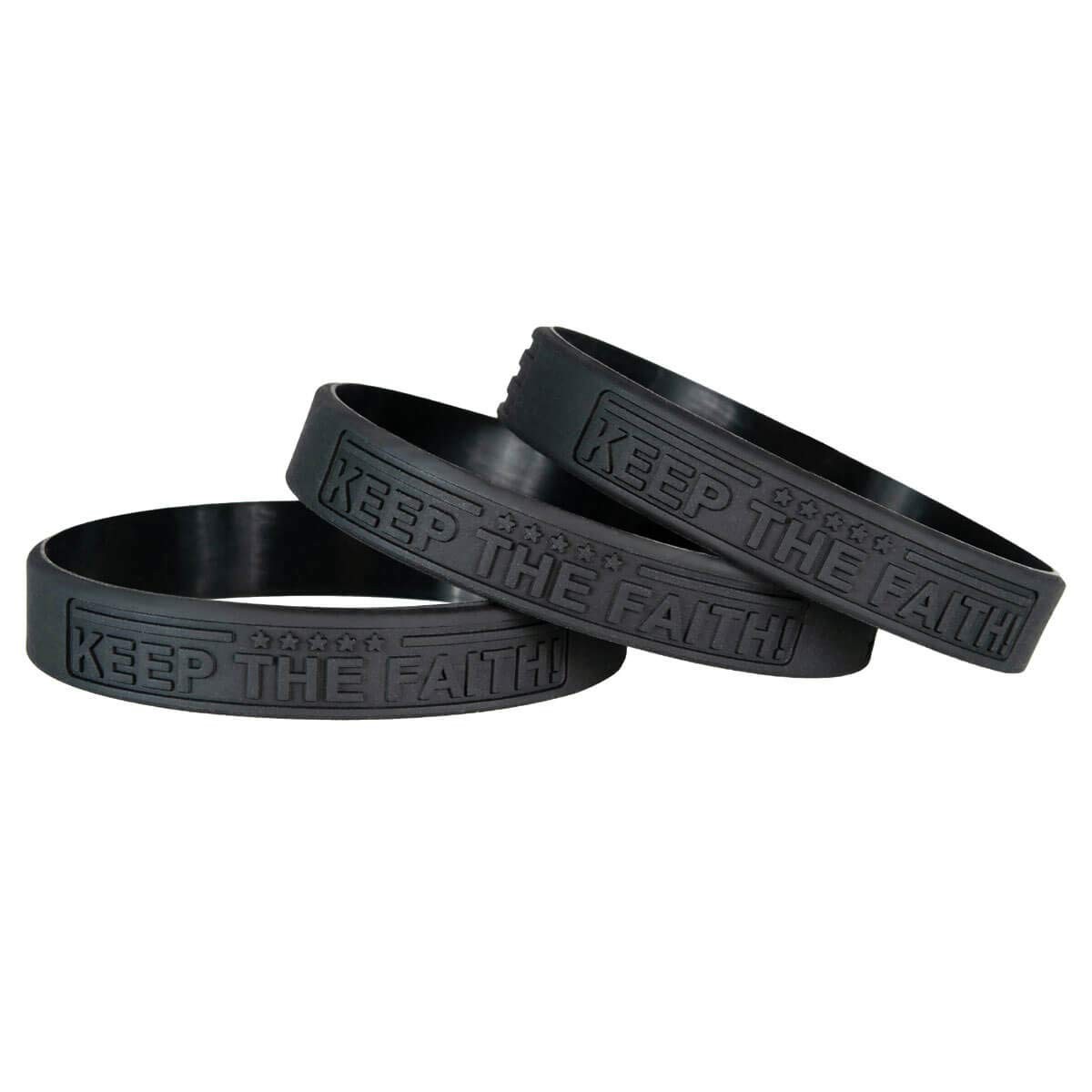 Power of Faith Keep The Faith Inspirational Silicone Bracelets with Flag – Mo…