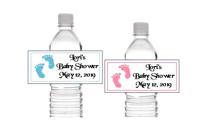 10 Personalized Baby Shower Water Bottle Labels Wrappers Favors