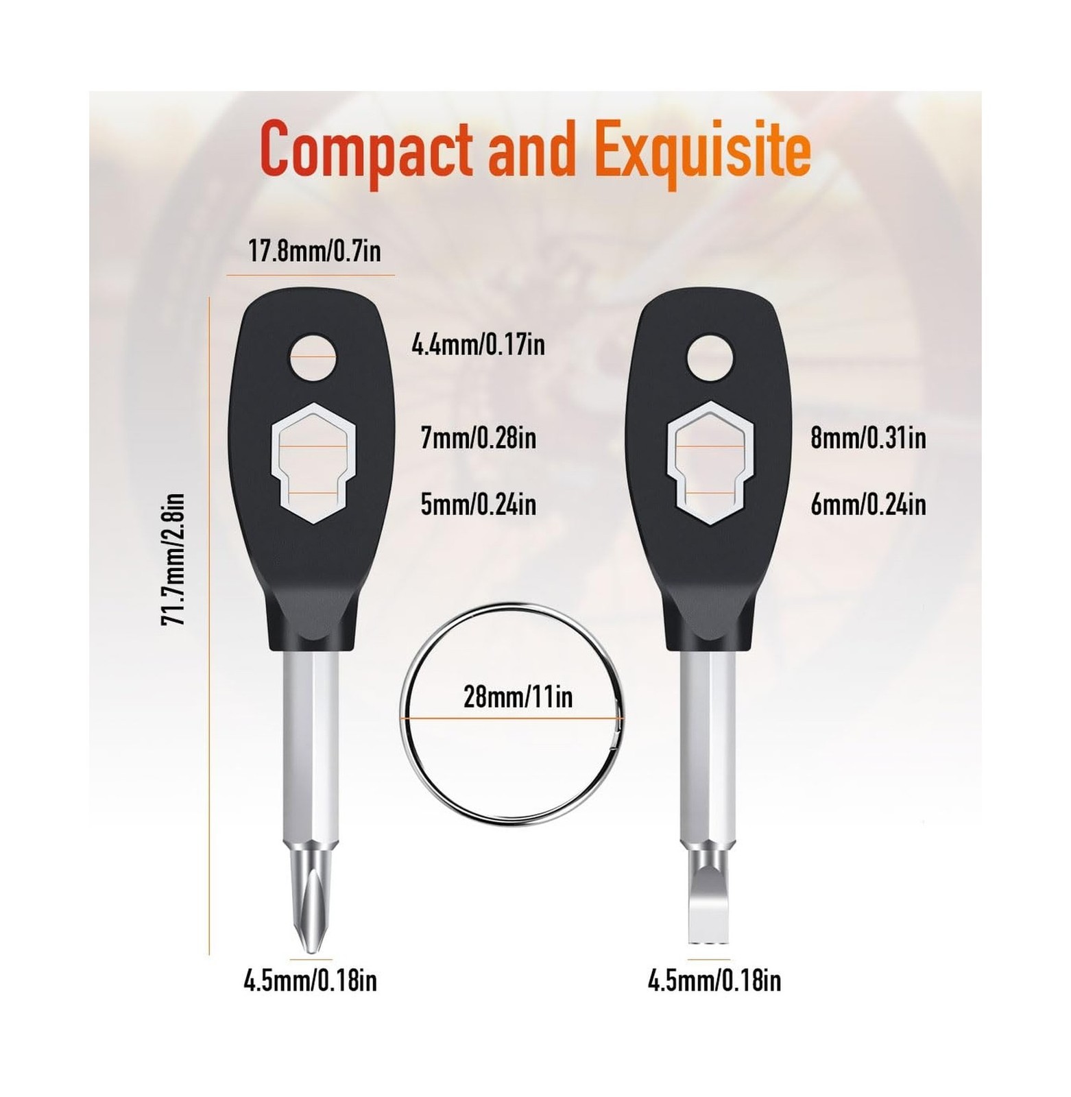 Stocking Stuffers for Men, AOGUU 6-in-1 Keychain Screwdriver Bit with Flathea…