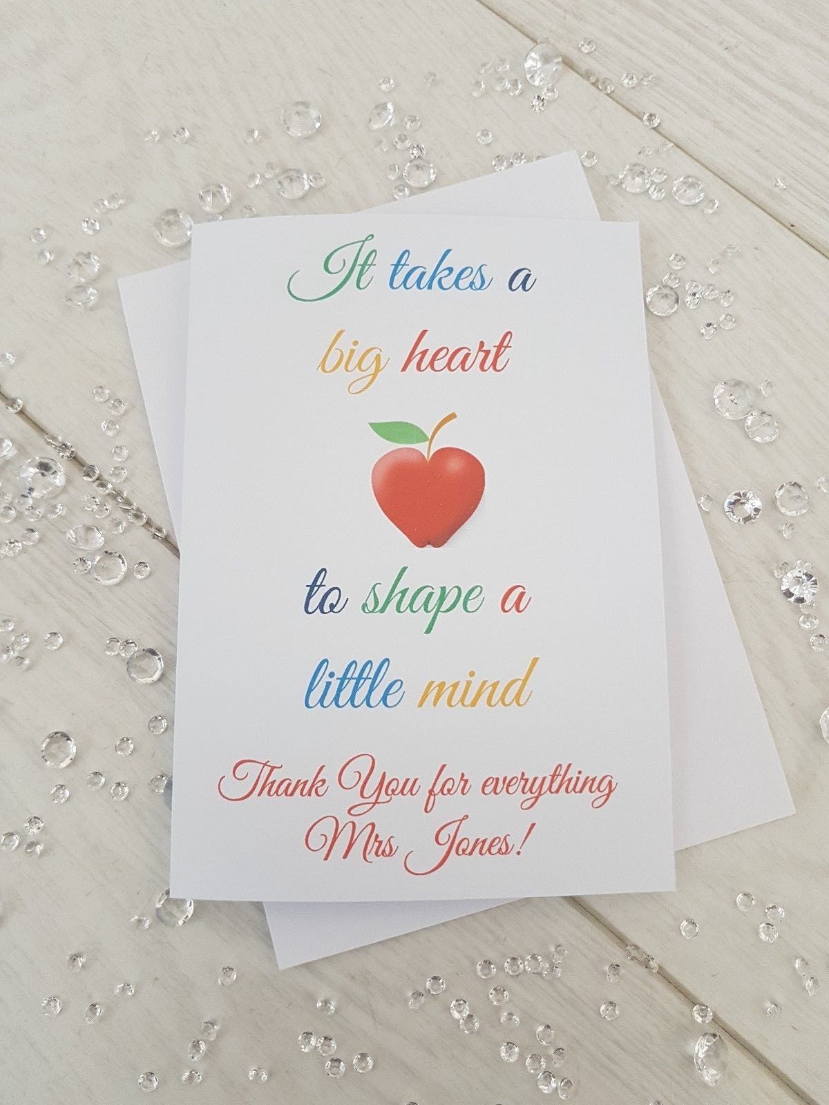 Personalised Teacher Nursery Thank You Card key worker teaching assistant gift