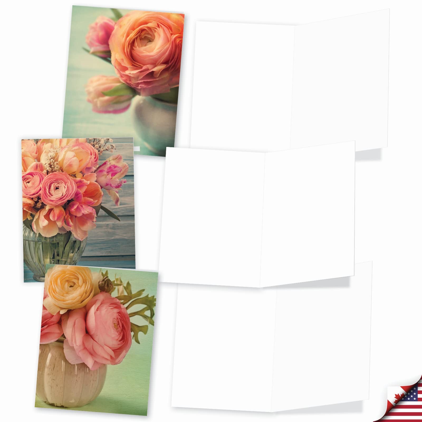 Best Card Co Blank Note 10 Assorted Cards (M6553OCB), Multicolor