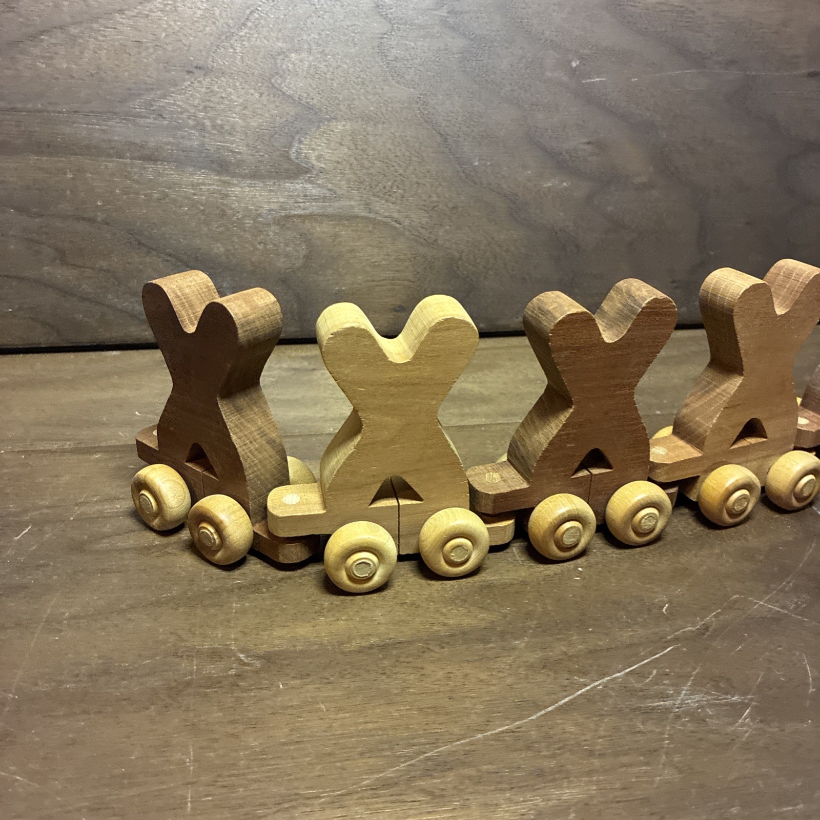 Wooden Wood Train Lot Of 8 The Letter X.