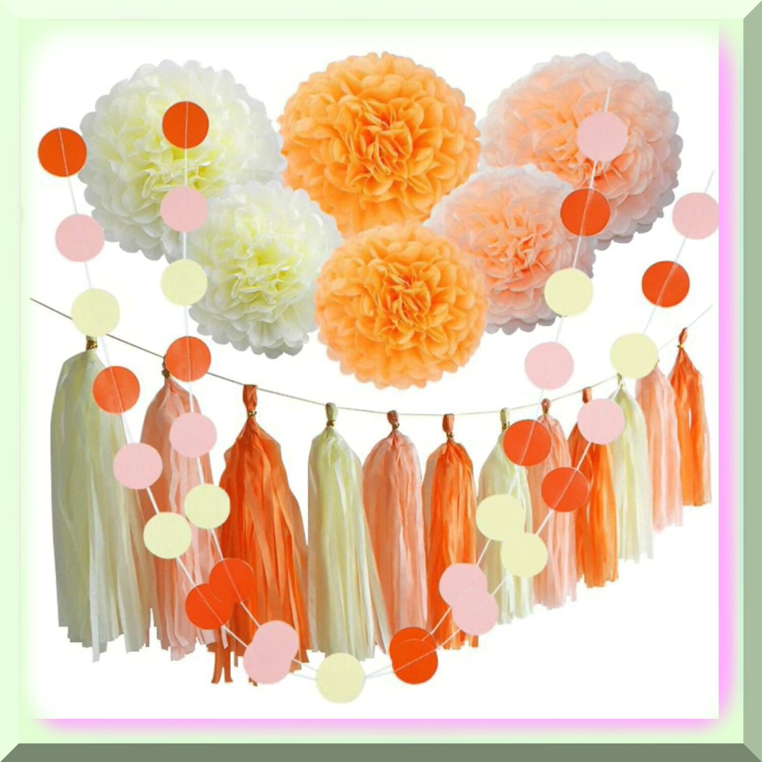 Vibrant Orange Fall Hanging Decorations for Events