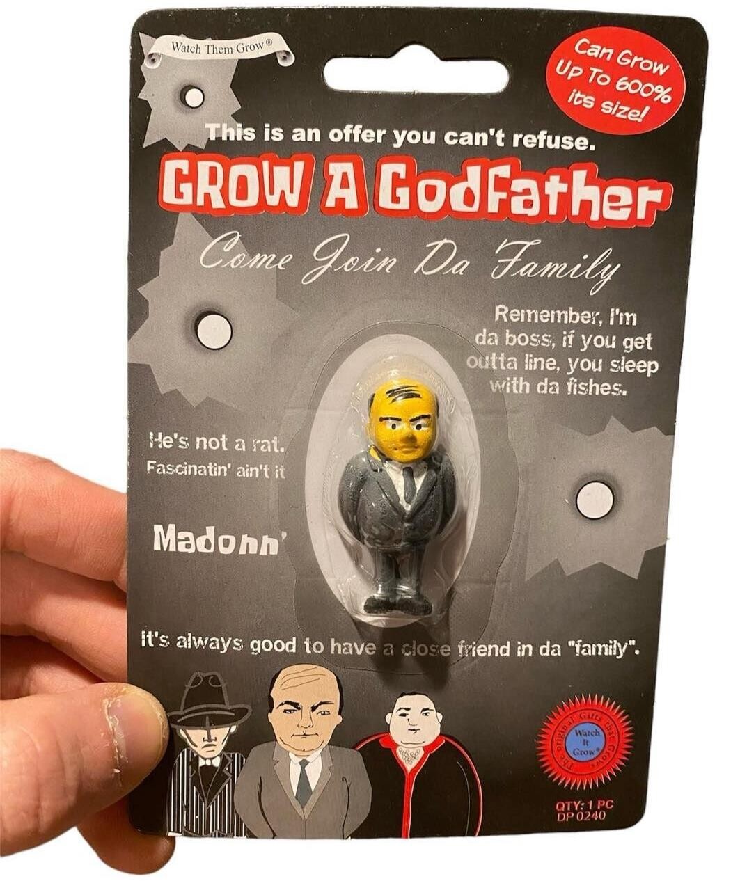 SET OF 3 Grow your own Godfather – Mobster – Hit Man Set – Fun Gag Joke Novelty
