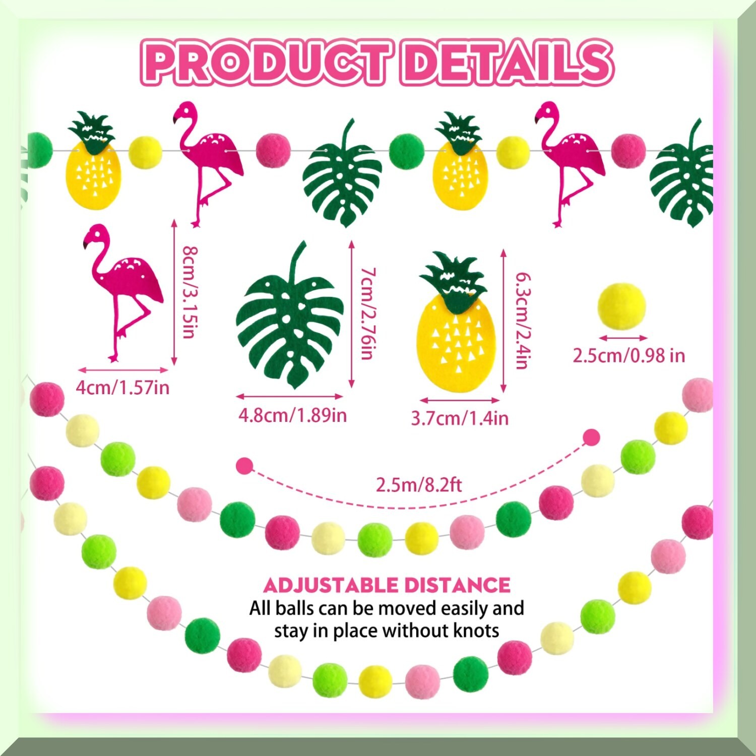 Tropical Party Decorations with Flamingo Pin