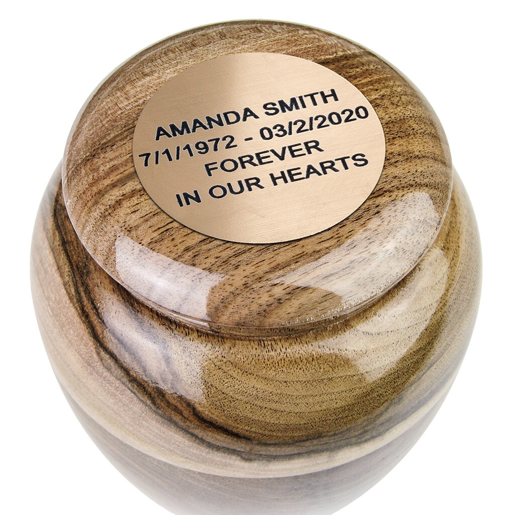 Stunning and very special wooden walnut Cremation urn for ashes. Hand turned URN