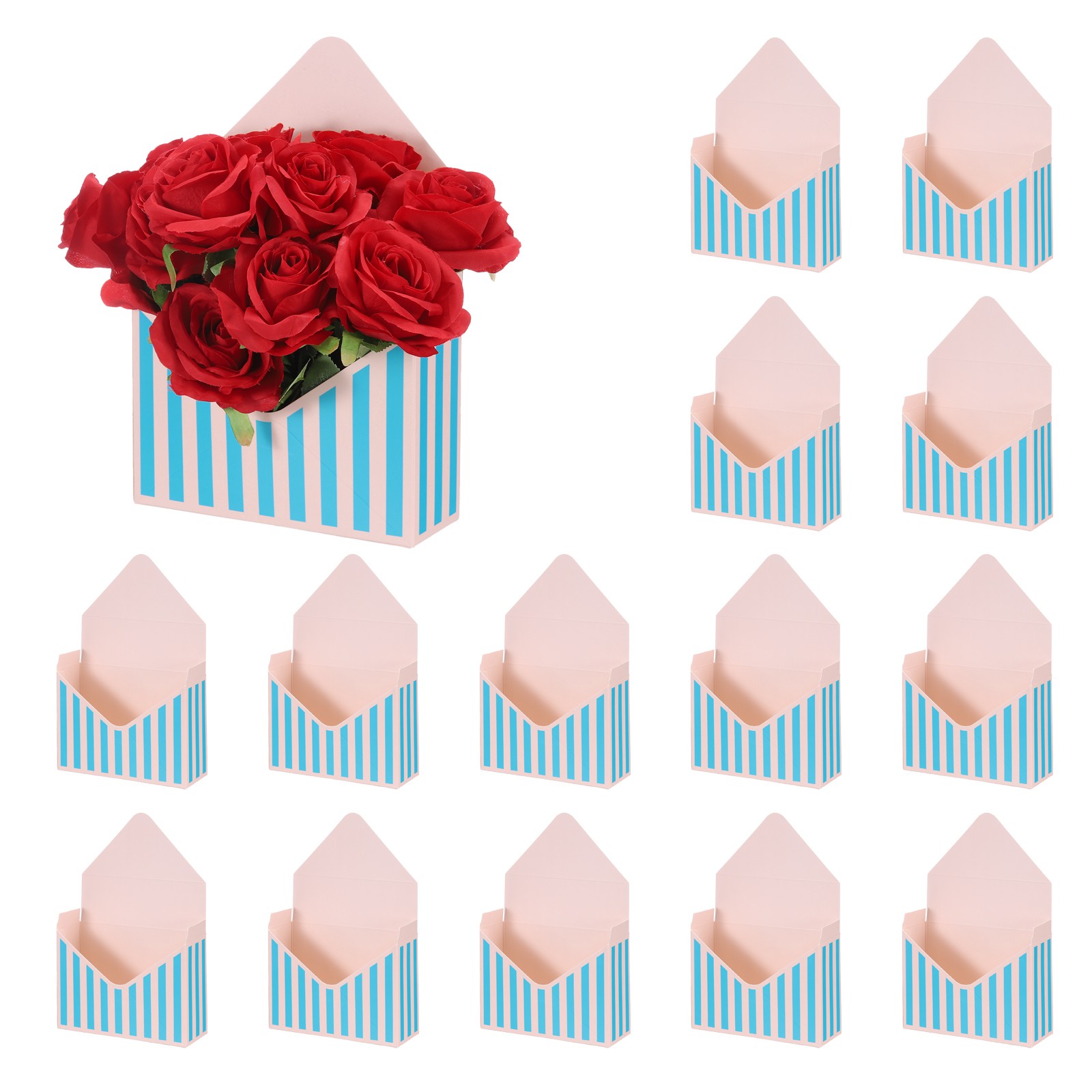 Florist Bouquet Envelope Box, 20 Pack, Blue/Pink