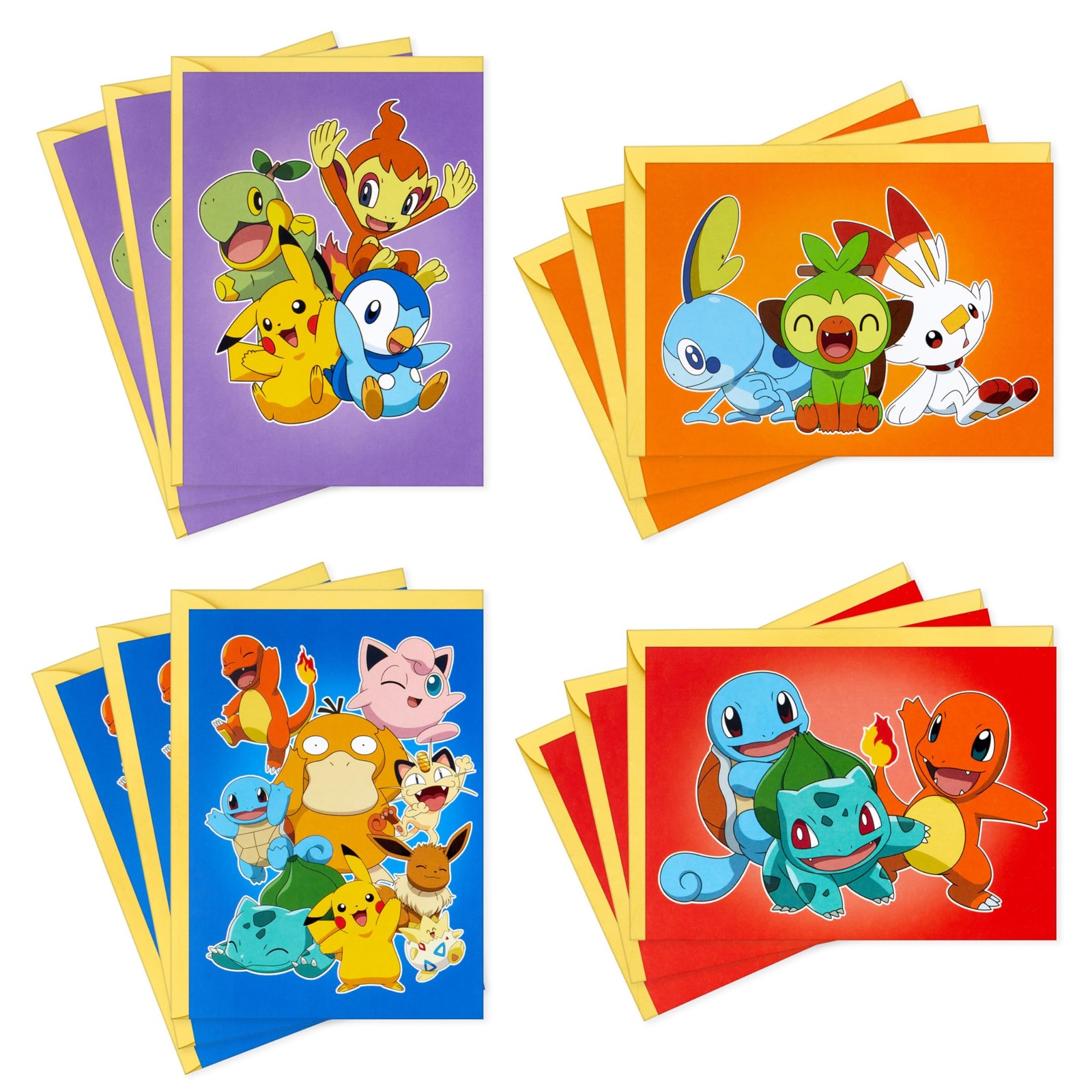 Hallmark Pokémon Cards for Kids 9.53 cm x 13.21 cm, Pokemon Note Assortment