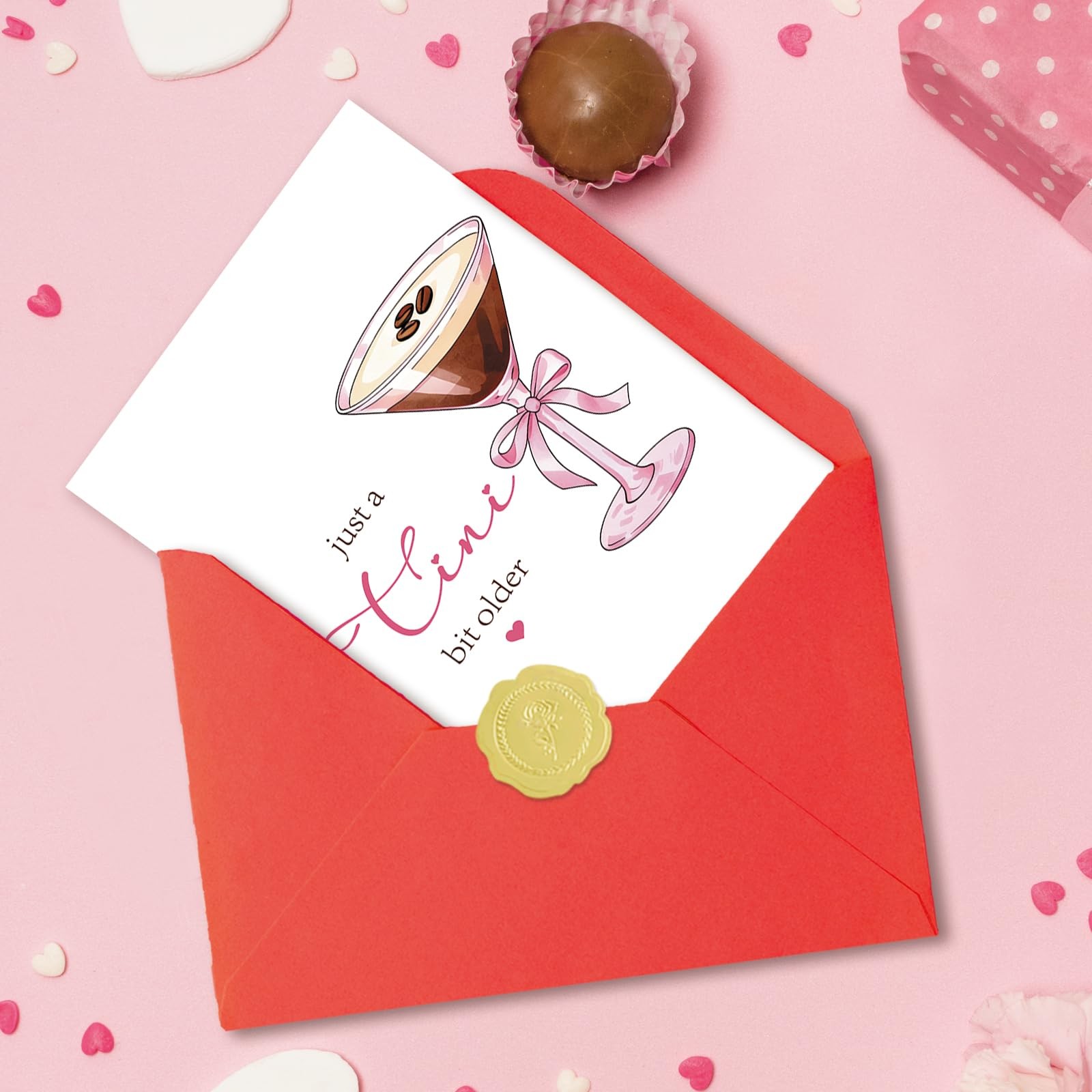 Amorista Just a Tini Bit Older Birthday Card, Funny Espresso A5, Multi