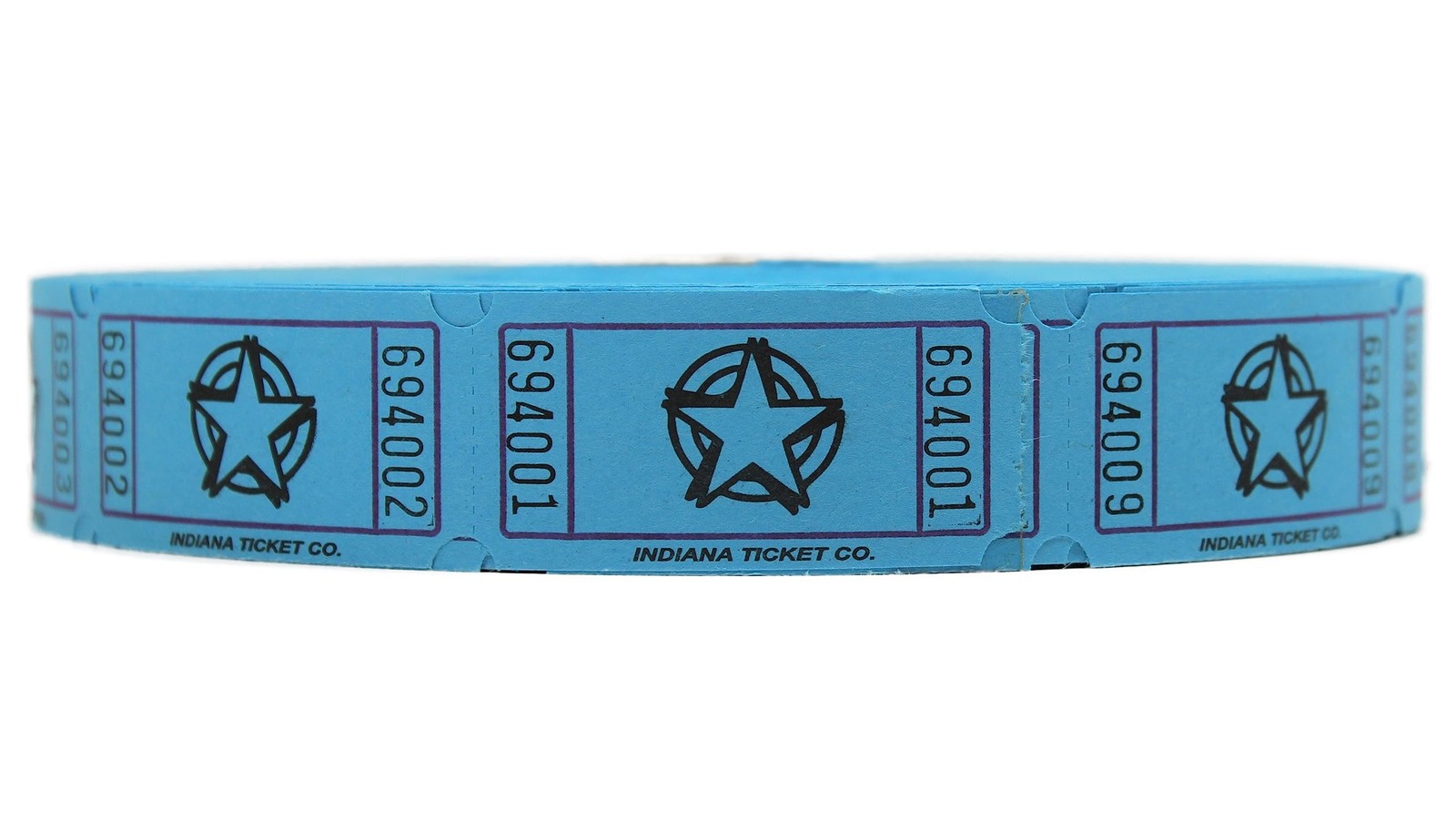 INDIANA TICKET CO. 2000 Raffle Tickets, Star, Blue, Single Roll, Tickets for …