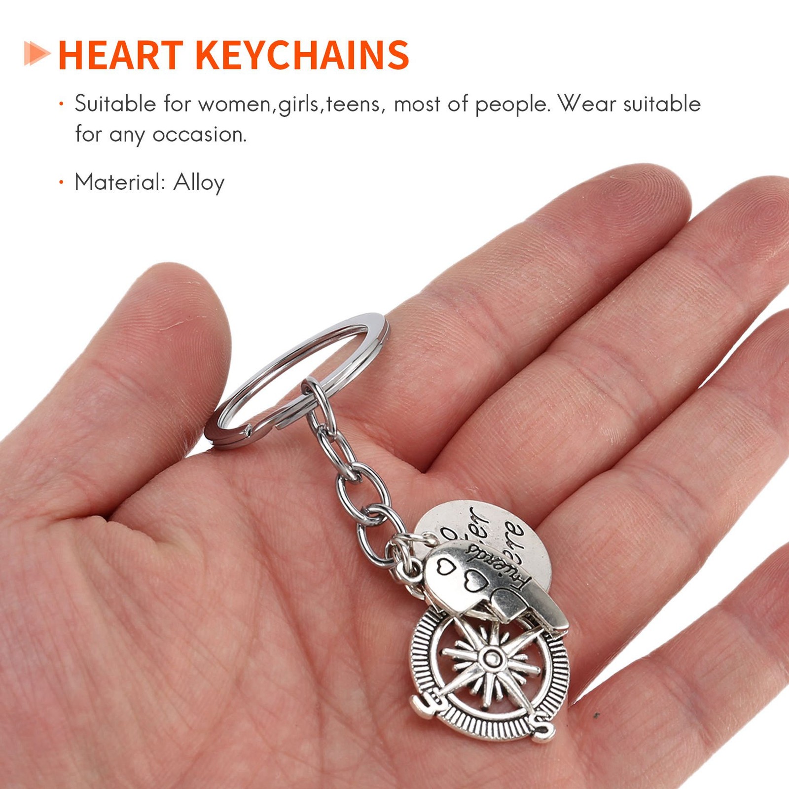 BBF keychains Friendship Love Gift Keyrings for Women (2pcs) H4Z4