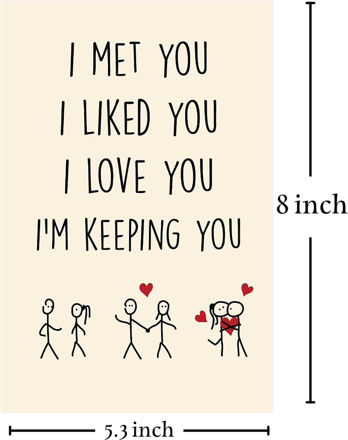 Cheerin Romantic Valentines Day Cards with Envelope – Love Cards for Girlfriend