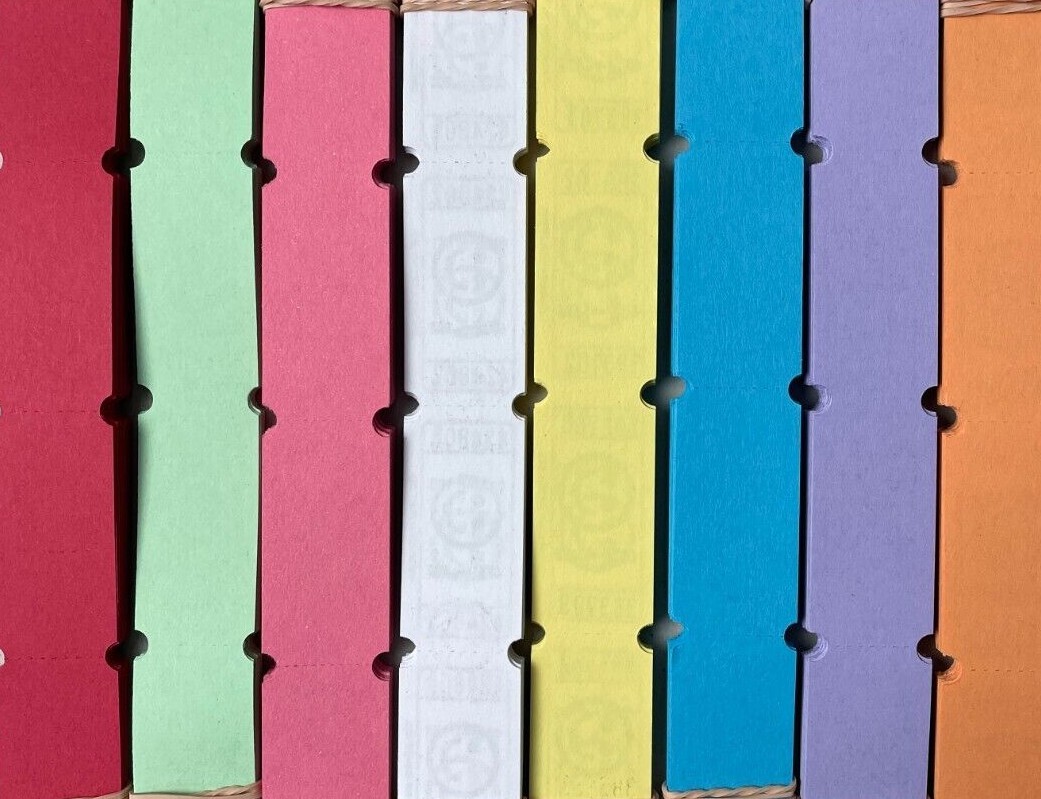 Roll of 1000 Smiley Face Tickets Smile 8 Colors Raffle Fun Fair Carnival New