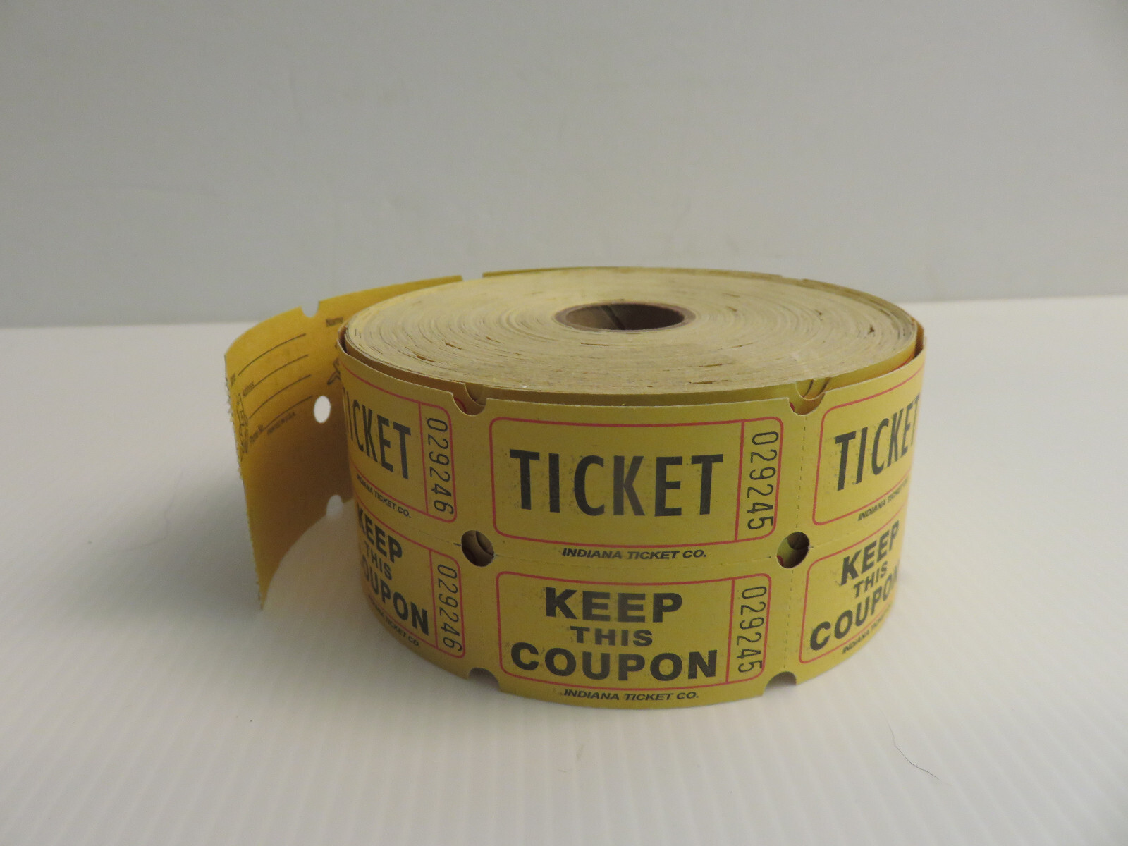 Raffle Tickets 1 Roll Yellow Carnival Prize Beer Garden Door Prize