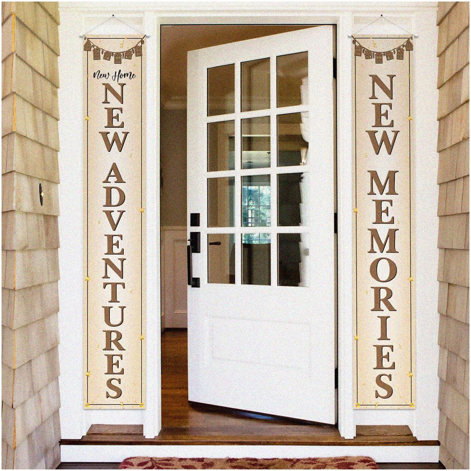 Brown Housewarming Party Door Banner 71×12 inches