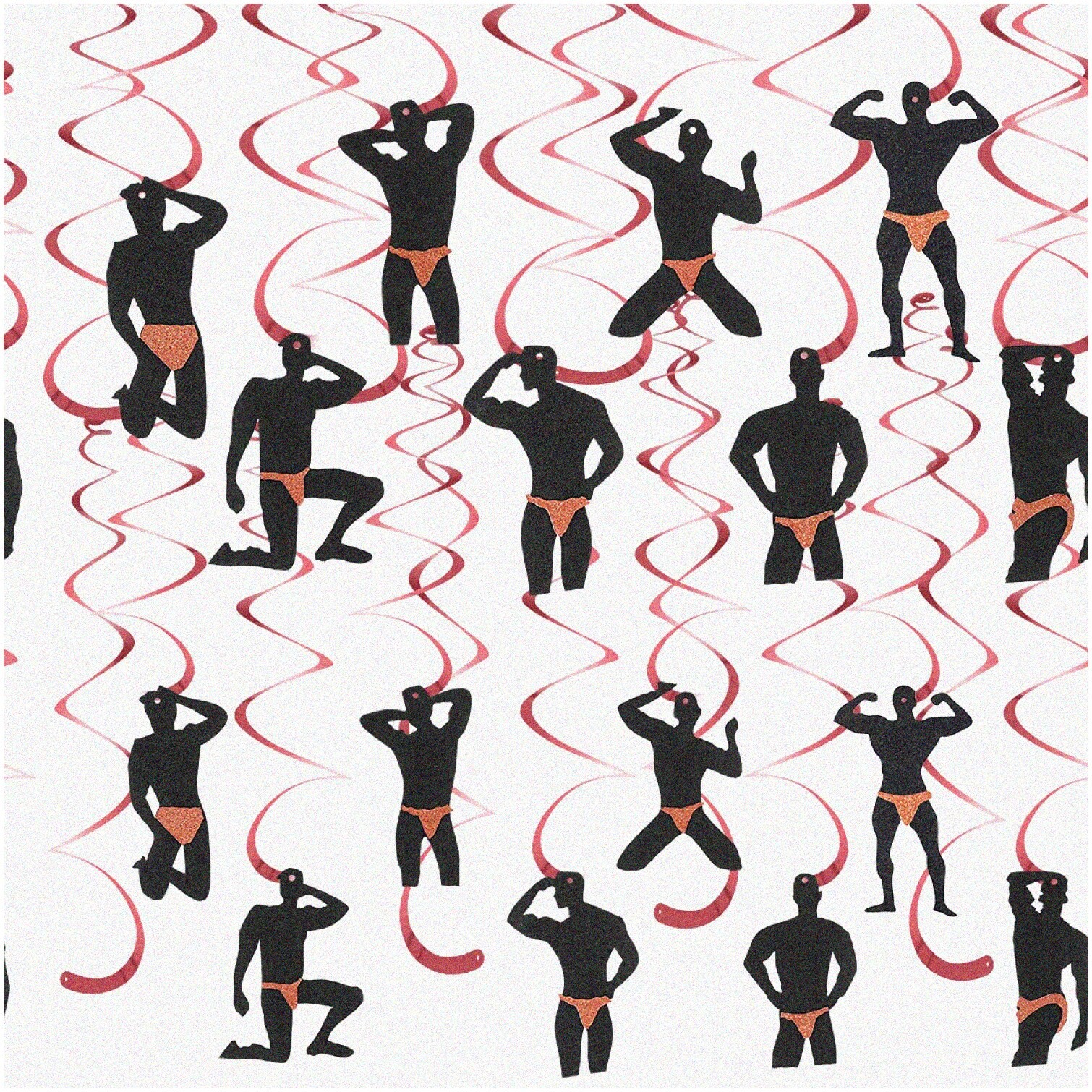 Rose Gold Dancer Swirls Party Decorations 30pcs
