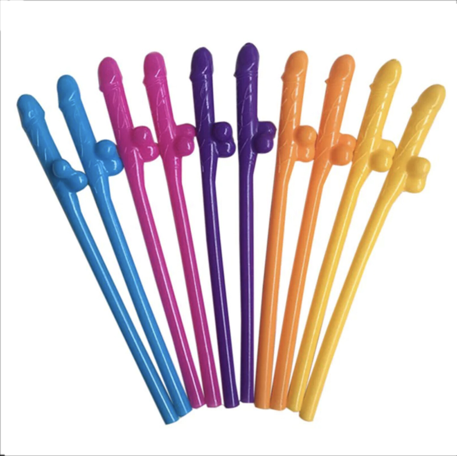 Bachelorette Party Penis Dick Drinking Straws 10 pack
