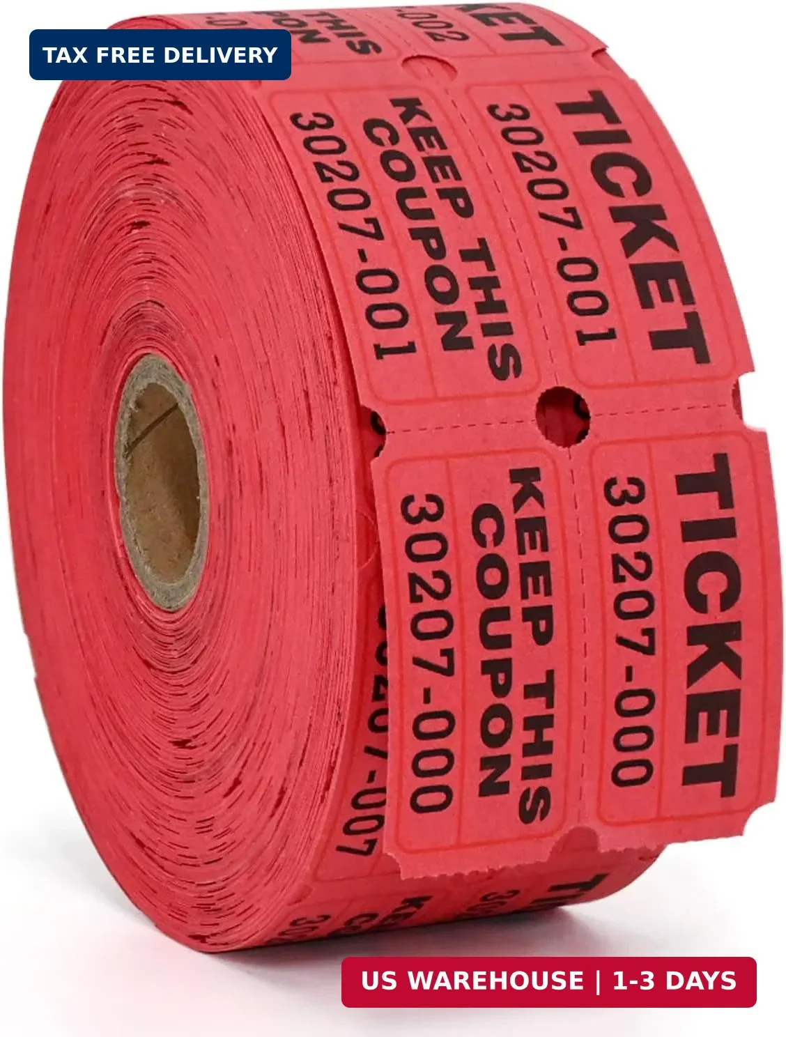 Raffle Tickets Double Rolls 1000 Per Roll 50/50 Raffle Tickets for Event