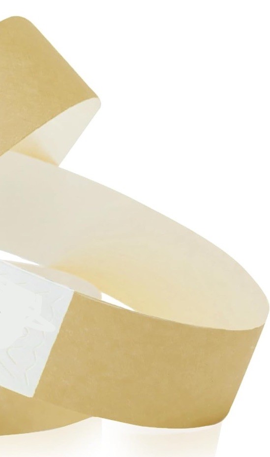 Lot Of NEW Wristbands WristCo Tyvek Color Deep Metallic Gold (70)