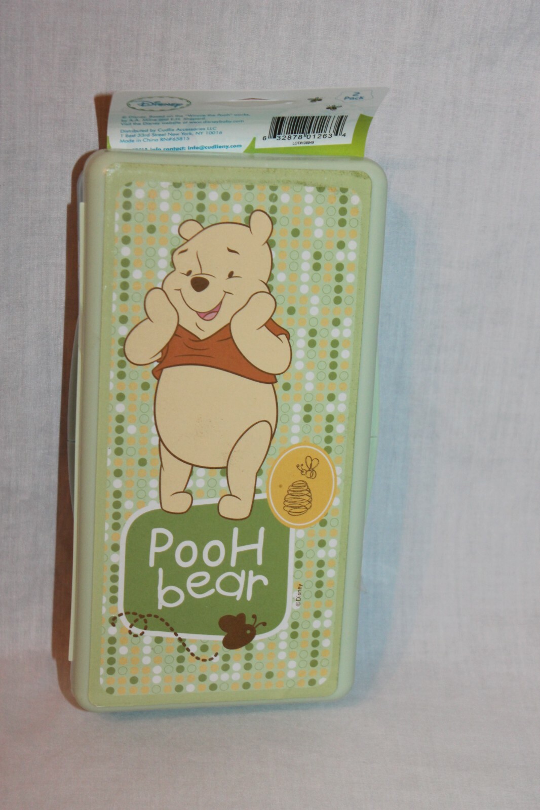 NEW 2- PACKAGE WINNIE THE POOH BABY WIPES TRAVEL CASE BABY BLUE