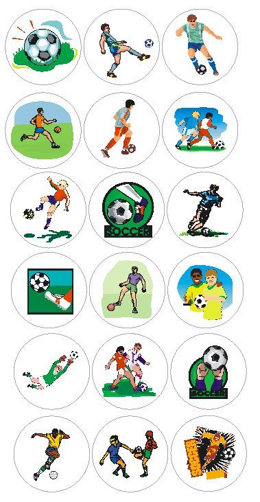 Soccer Player Stickers Labels Decal CRAFTS Teachers SCHOOLS Made In USA #D164