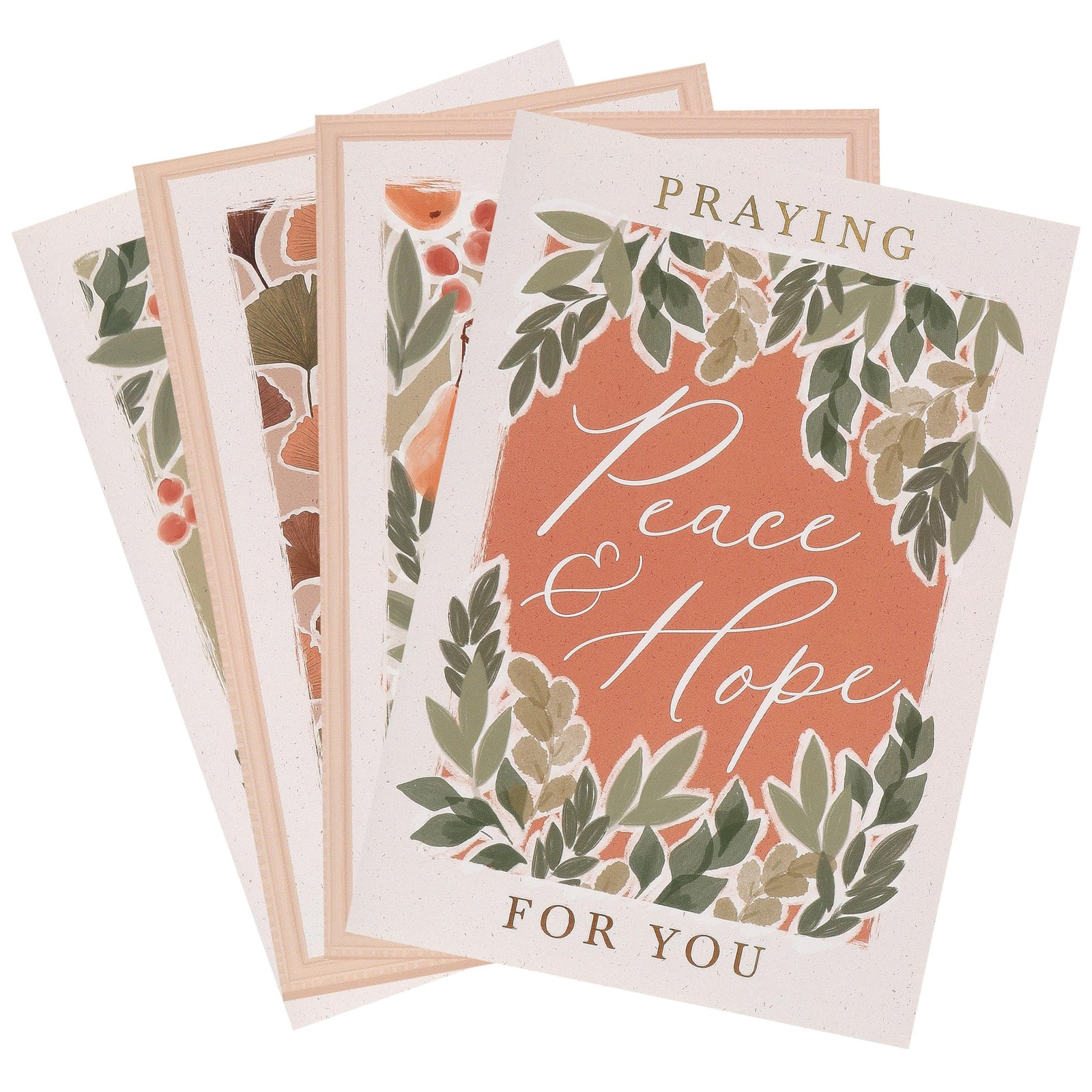 Renewing Faith Praying for You Foliage Peach, green, tan, yellow, and red