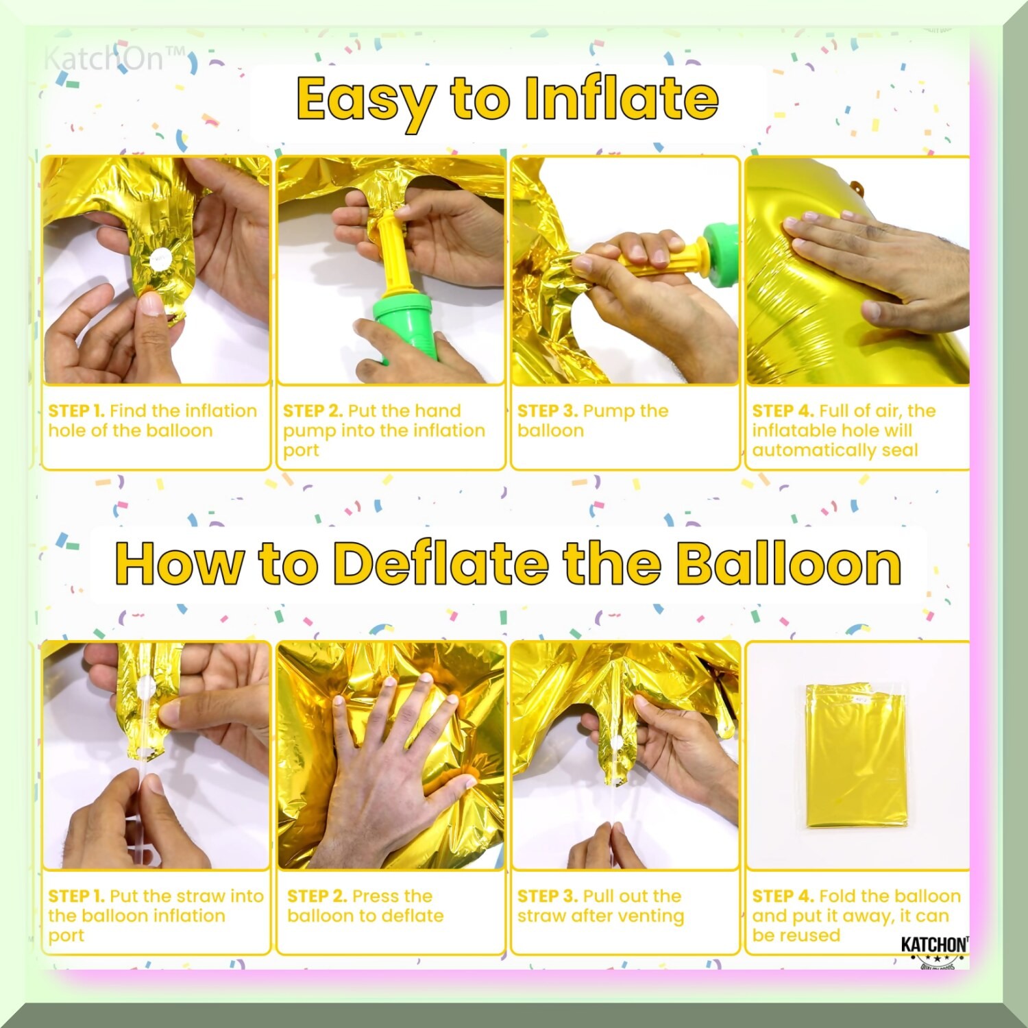 25 Number Gold Balloon Set for Celebrations