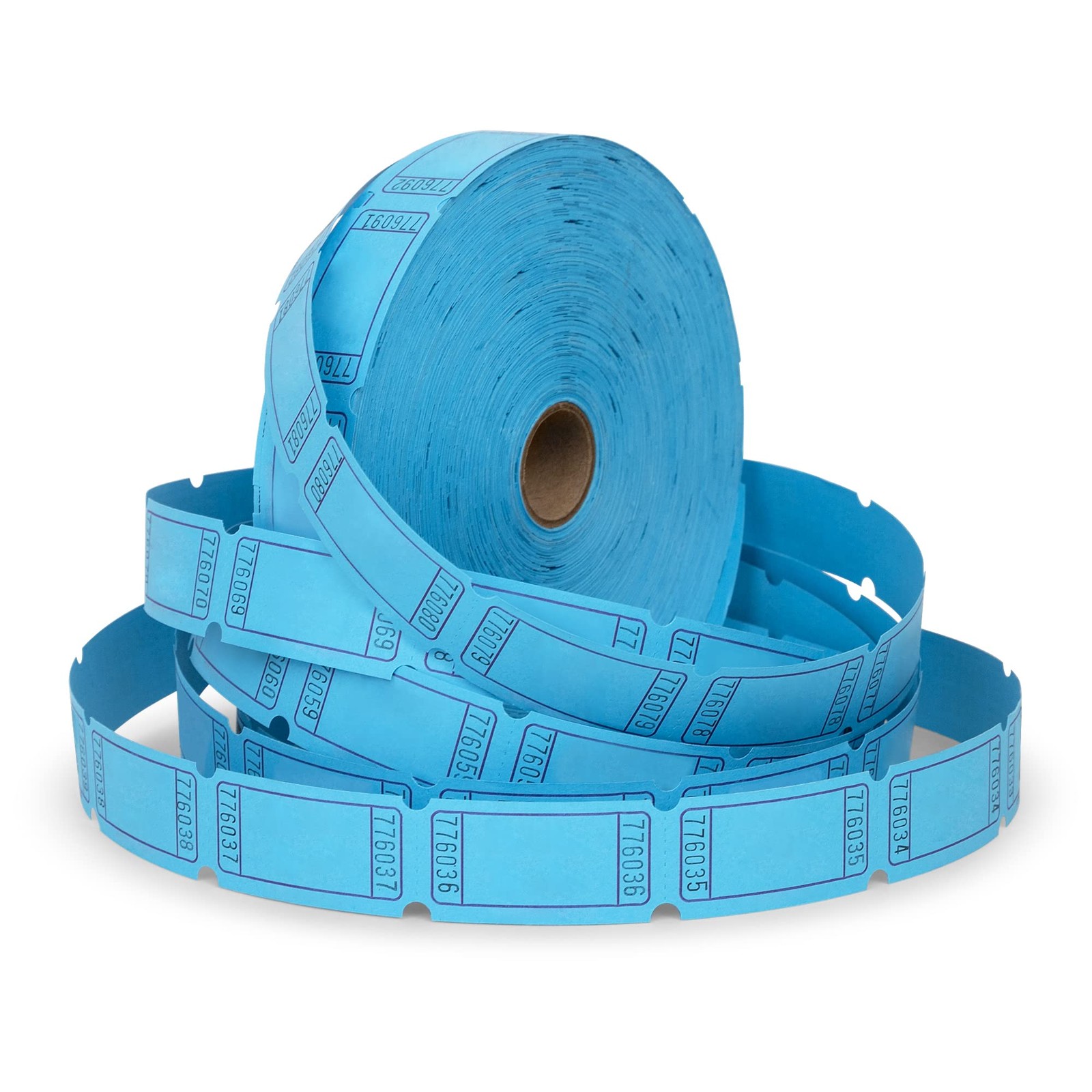 Blue Blank Single Roll Raffle Tickets Auction Fundraiser Event 2000 PCS