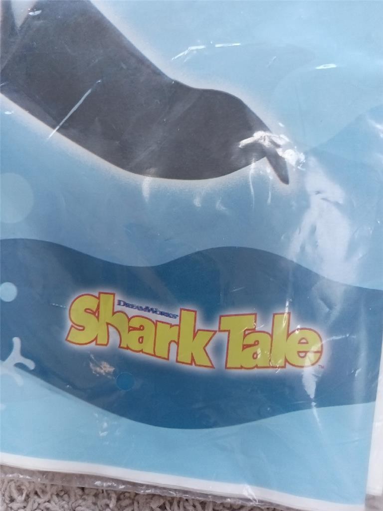NEW A Shark’s Tale Shark Movie Tablecloth 2004 Party Supplies TableCover NRFB