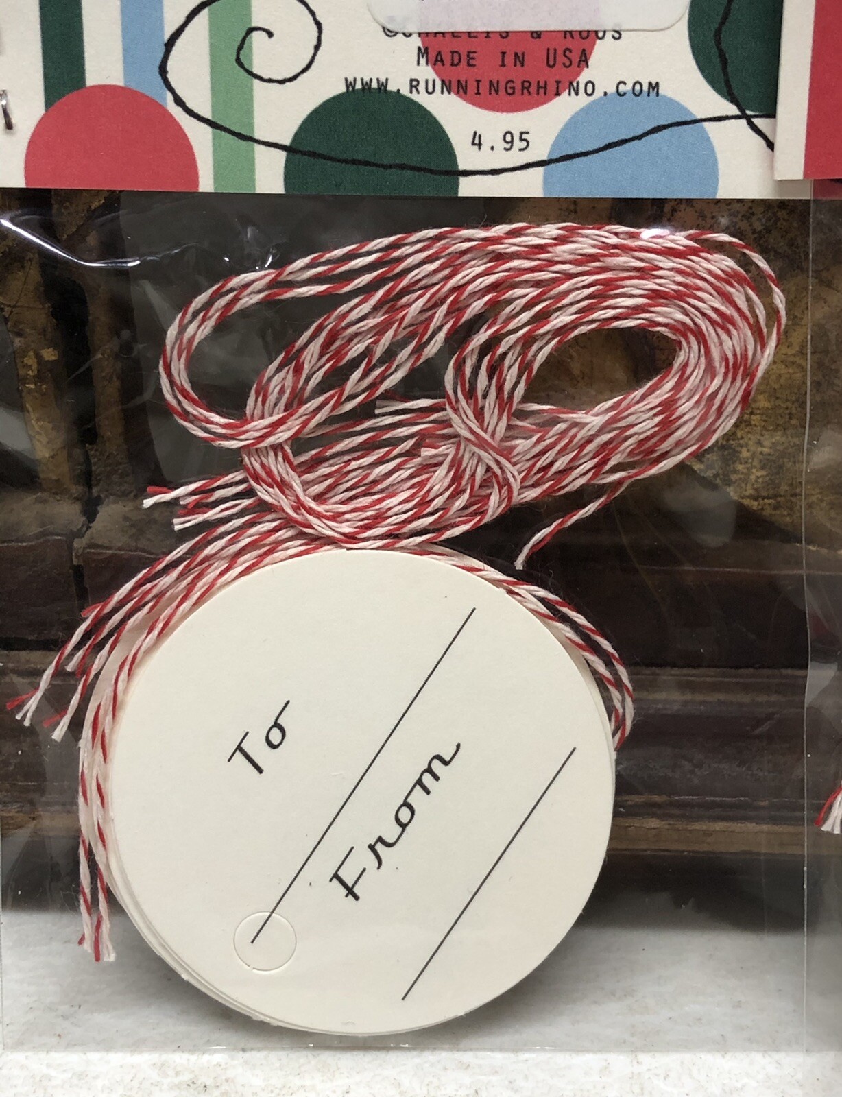 Lot of 5 Packs of 10 Holiday Gift Tags w/ Xmas Home by Running Rhino 50 Total