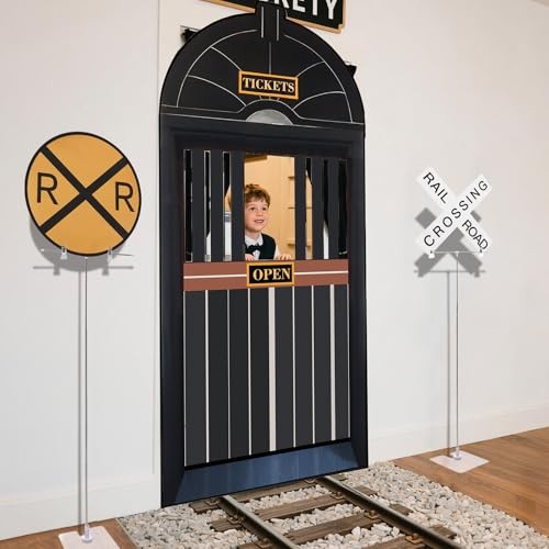 5 Pcs Express Train Ticket Station Ticket Hall Door Curtain Decor 11-37”