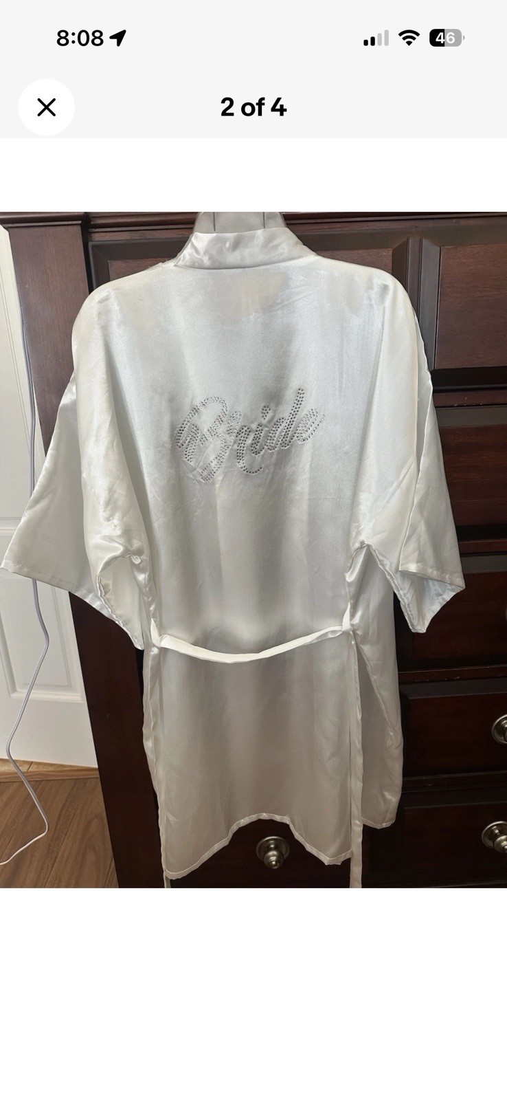 Set Of 3 Satin Bride Robe And Veil & Bachelorette/ Bridal Shower Party Game
