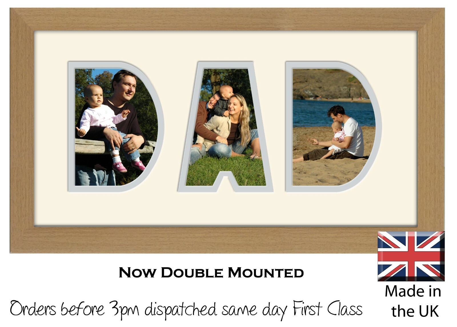 Dad Photo Frame Word Name Letters Frame Fathers Day Birthday Photos in a Word