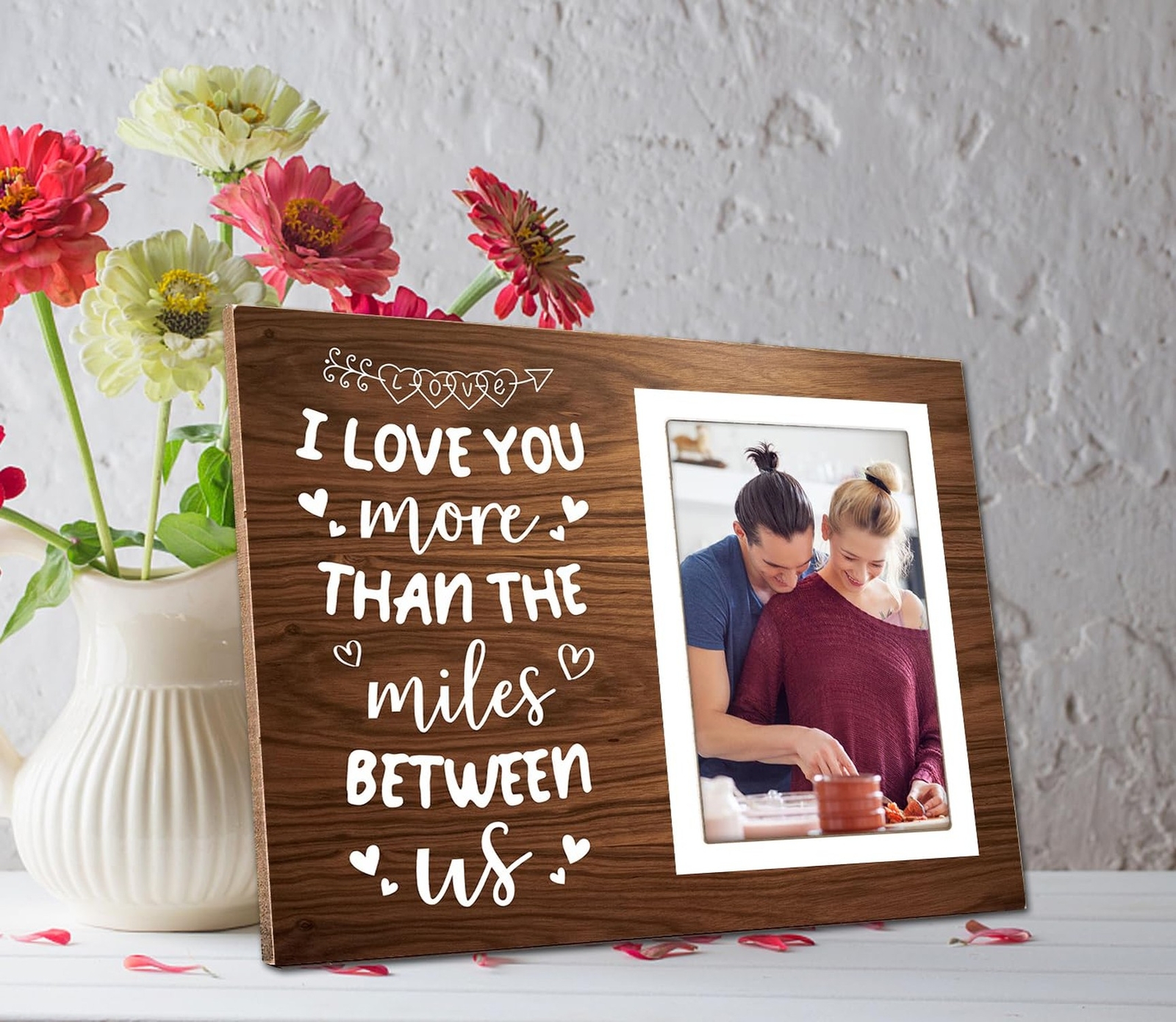 Love Picture Frame, Gifts for Girlfriend Boyfriend, Couples Picture Frame for…