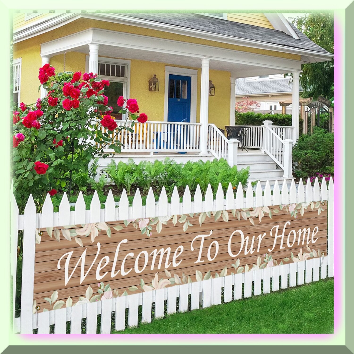 Rustic Homecoming Banner for Lawn and Wall Decor