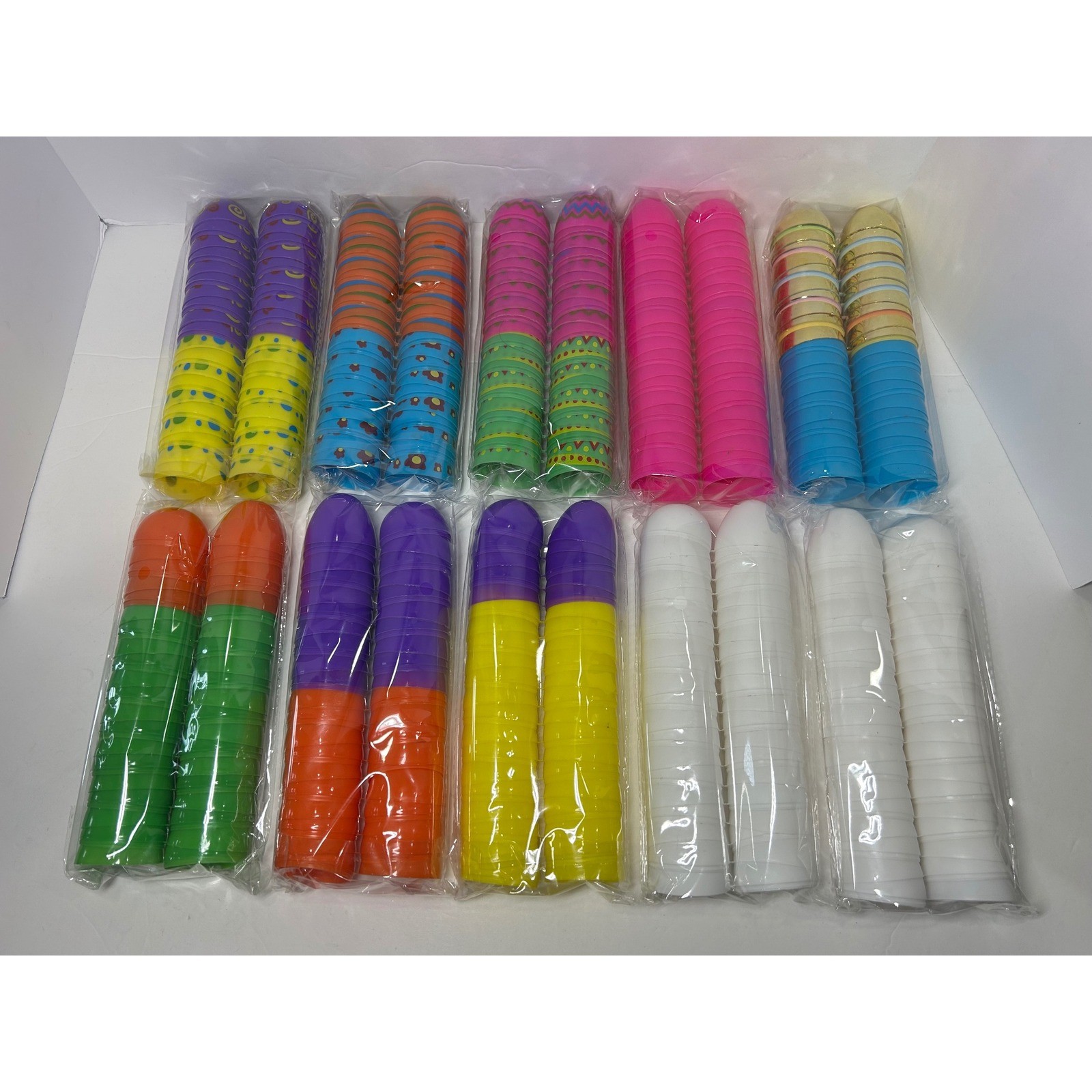 Happy Easter Eggs Set 200 pcs Colorful Plastic Eggs Easter Basket Fillers New