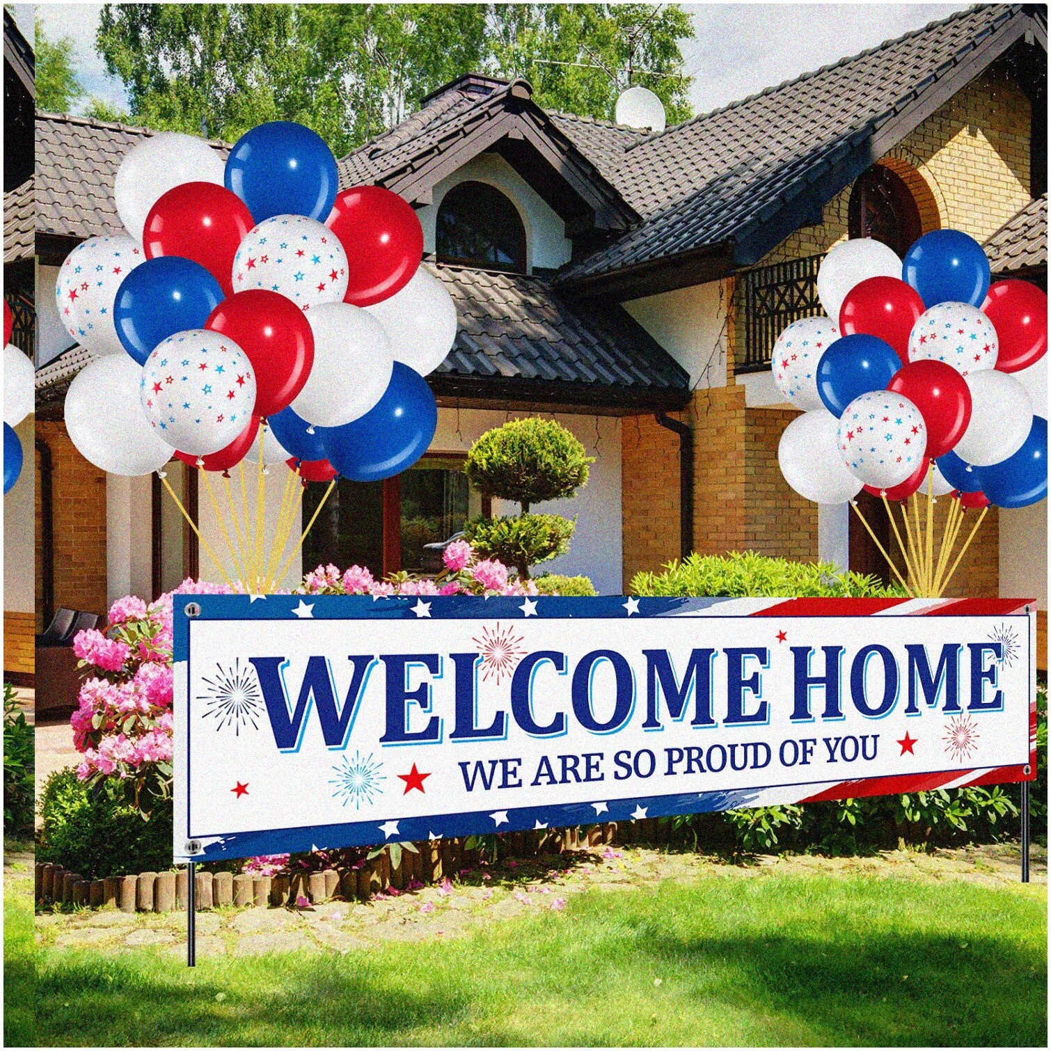 Welcome Home Banner Set with Balloons