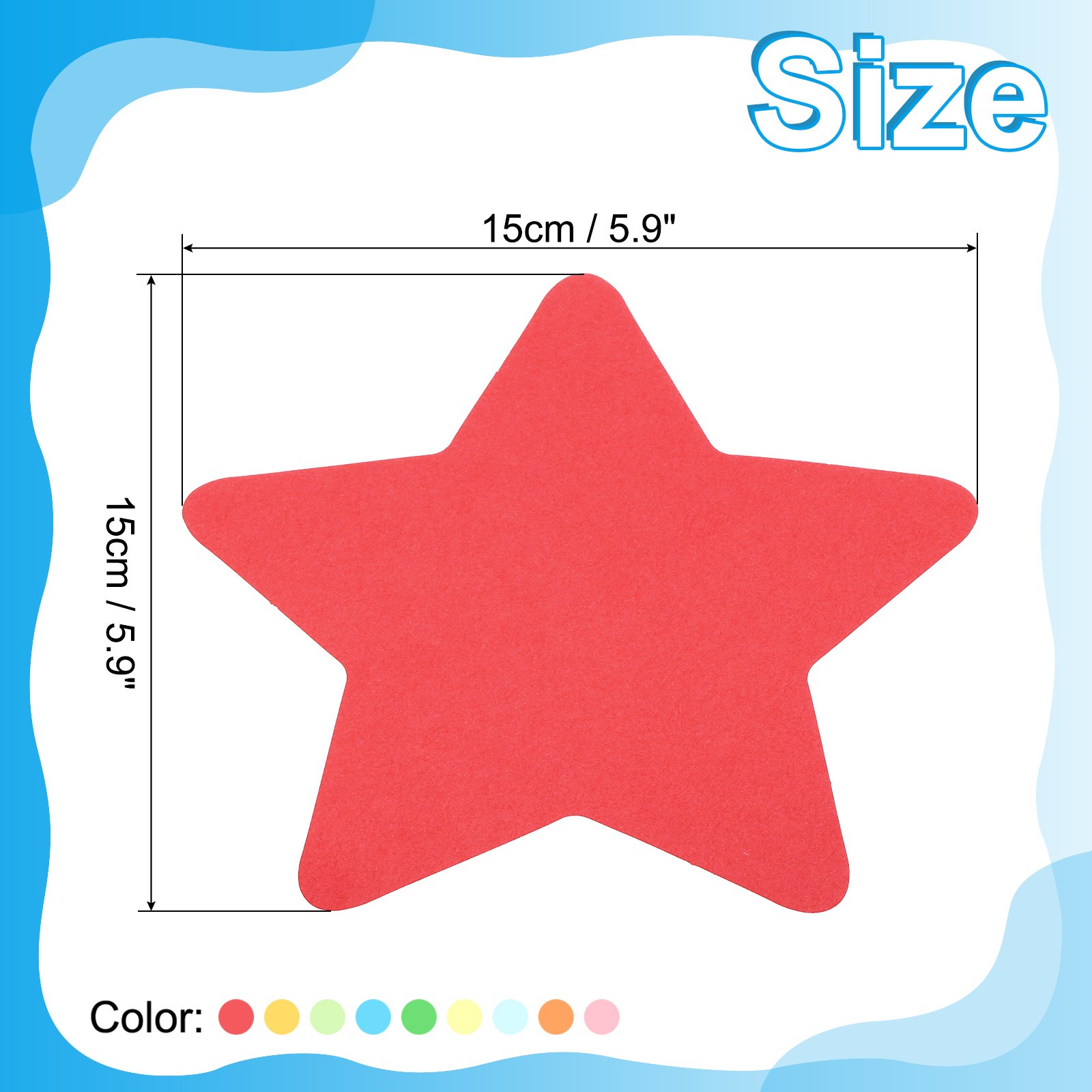 6×6″Cutouts Paper, 108Pcs Stars Assorted Color Paper, Multicolor