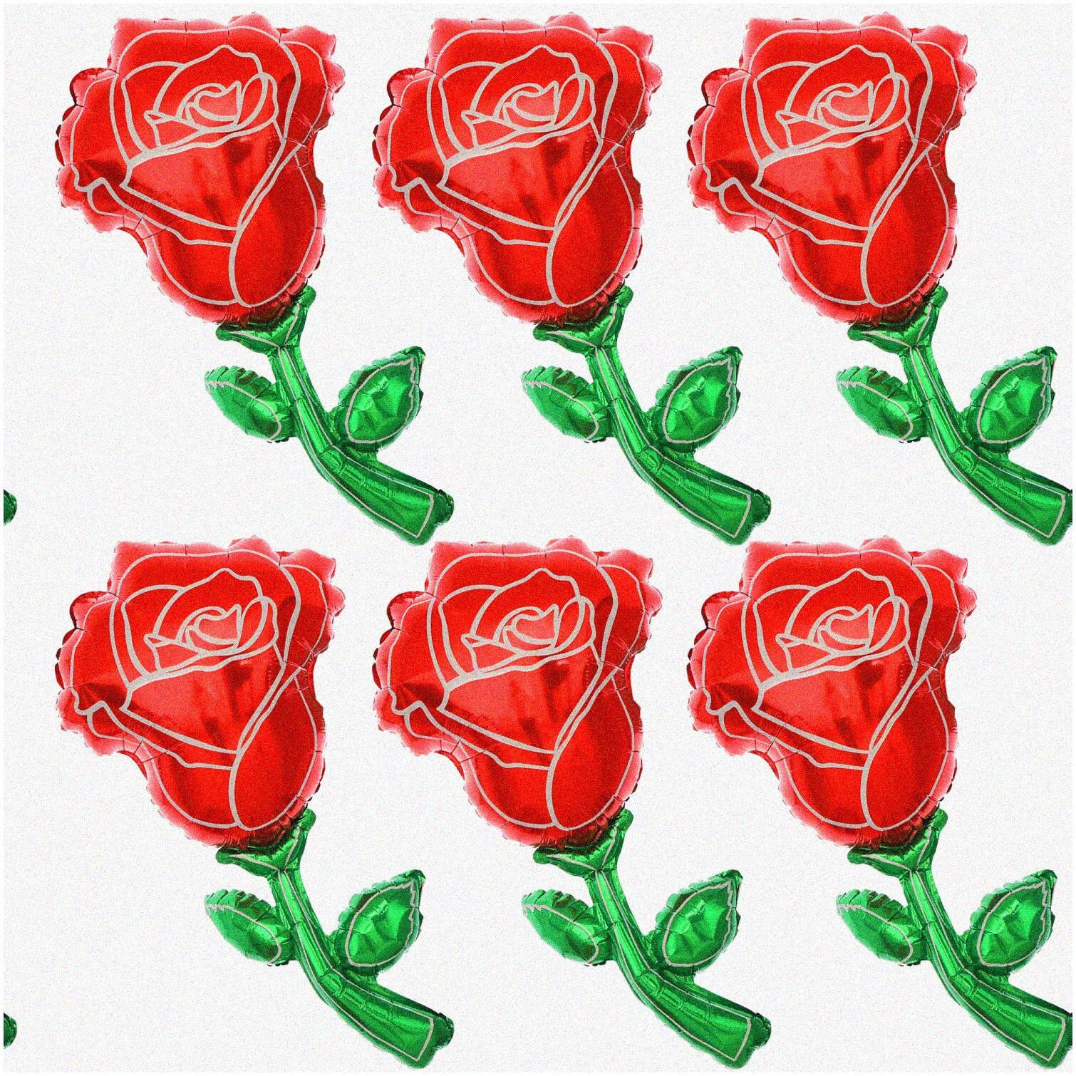 Valentine’s Day Red Rose Balloons 6 Large