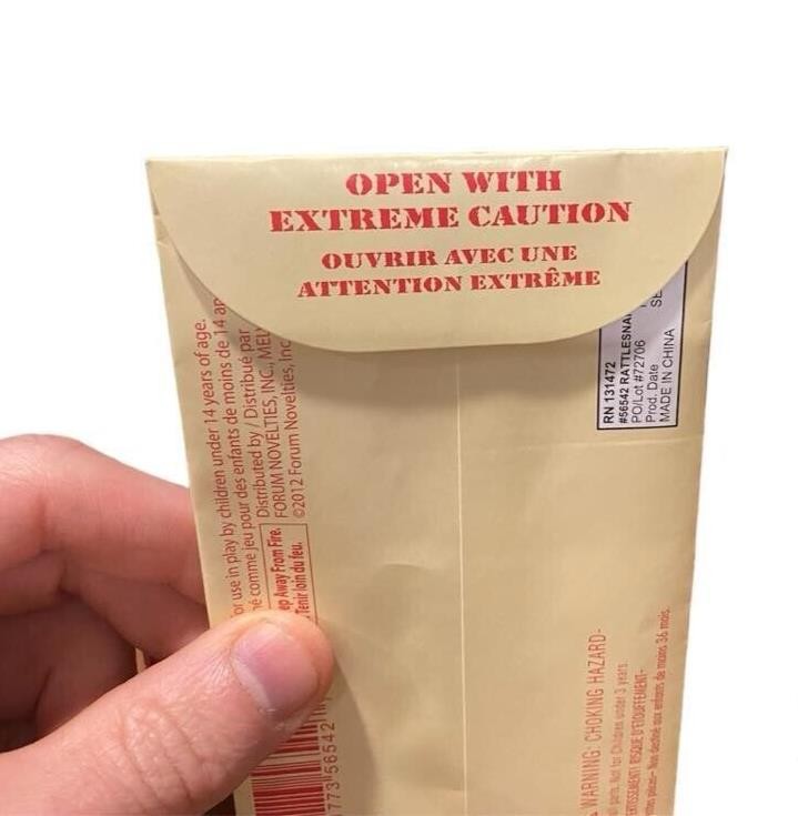1 RATTLESNAKE EGGS JOKE Envelope – GIFT GIVING RETAIL PACK – Trick Prank Gag