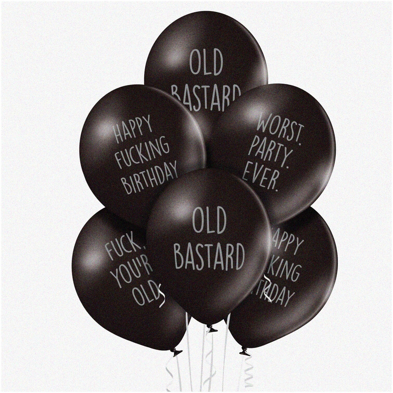 Offensive Birthday Balloons for Men 12 Pack