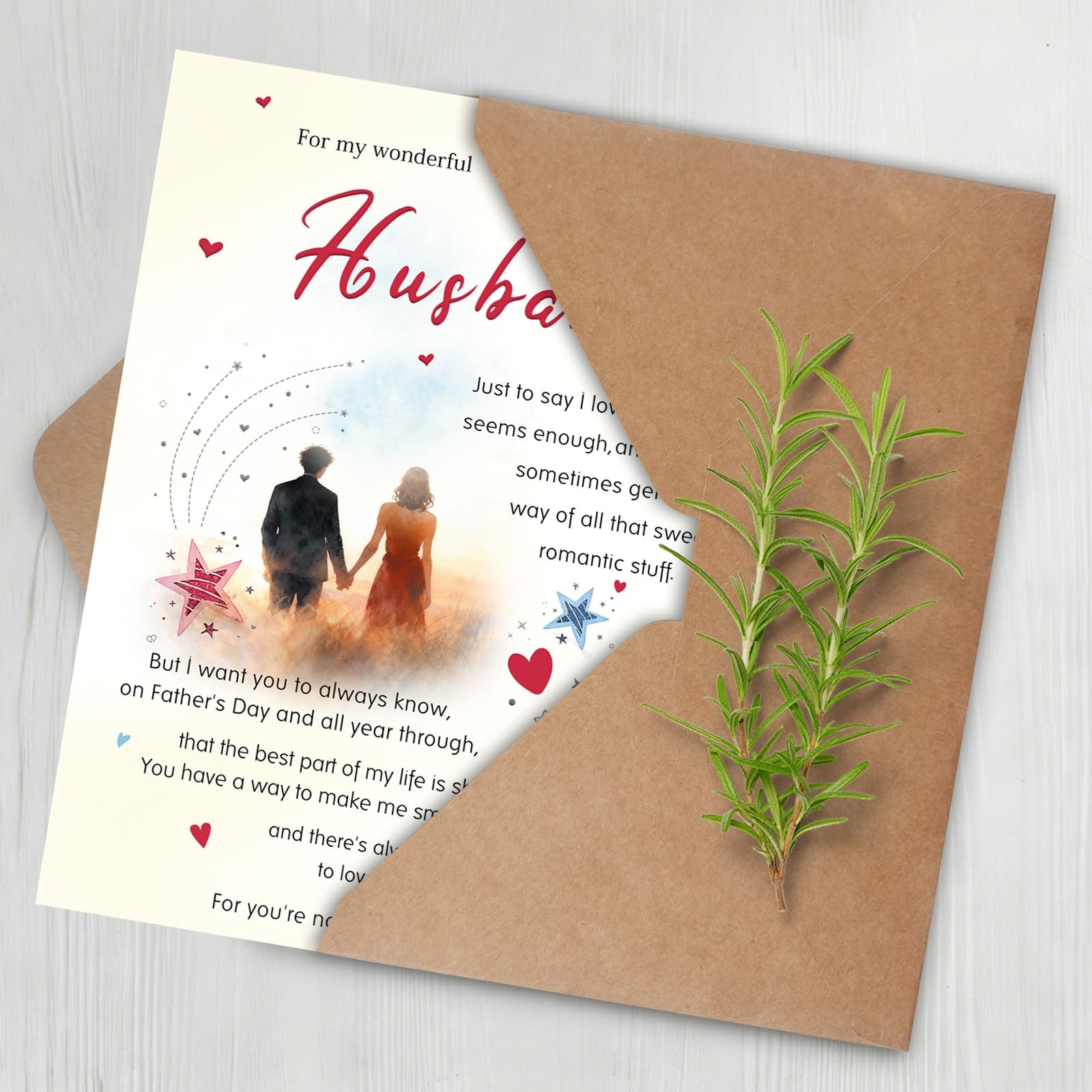 gerdiny Fathers Day Card for Husband, Father’s 7×5 inches, MM-424