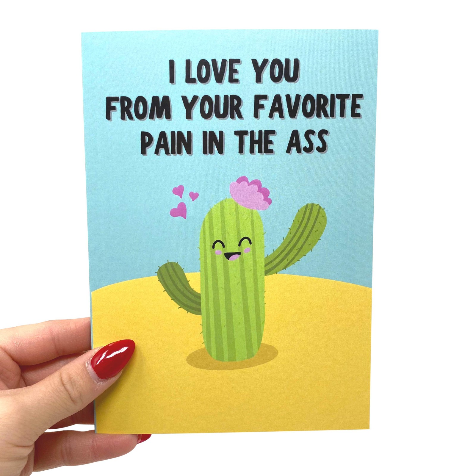 Sleazy Greetings Funny Mother’s 5 inches by 7 inches, White with black text