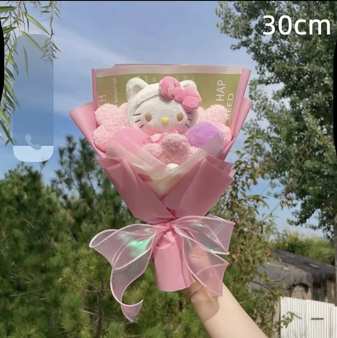 Kawaii Hello Kitty Sanrio Artificial Flower Bouquet Christmas Gift Valentine’s