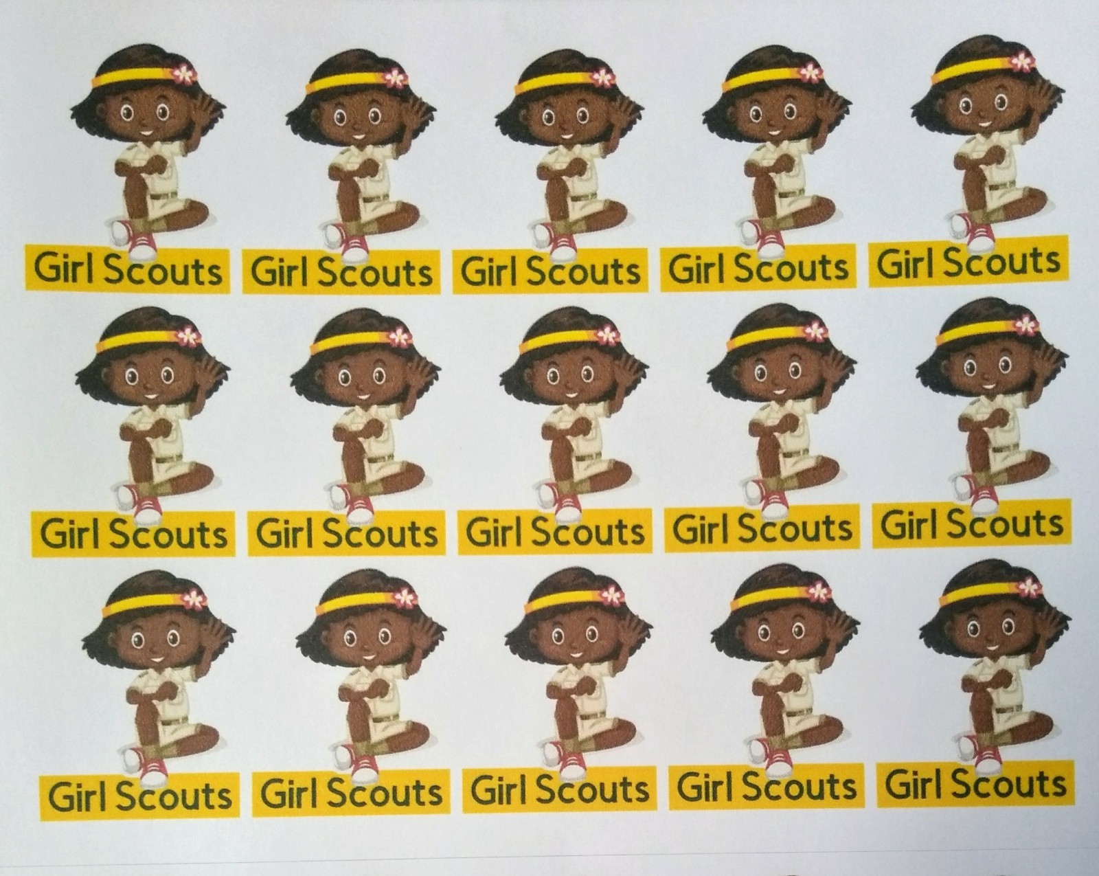 15 African American Girl Scout stickers for planners and scrapbooking