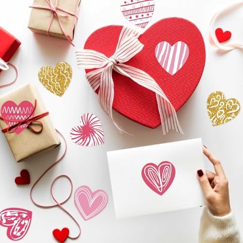 Heart Stickers for Kids, Valentines Day Colorful Heart Stickers Valentine’s